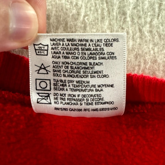 VTG Hanes Sweatshirt Youth Medium (10-12) Red Ohio State Buckeyes Brutus Lined - Picture 6 of 9